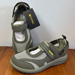Women's FitVille 9.5 EX Wide Mary Jane Shoes Sandals Walking Shoes Arch Support